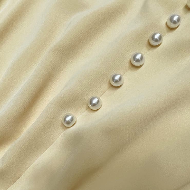 スリットスリーブパールデザインフレアワンピース | JUNOAH | 詳細画像17 