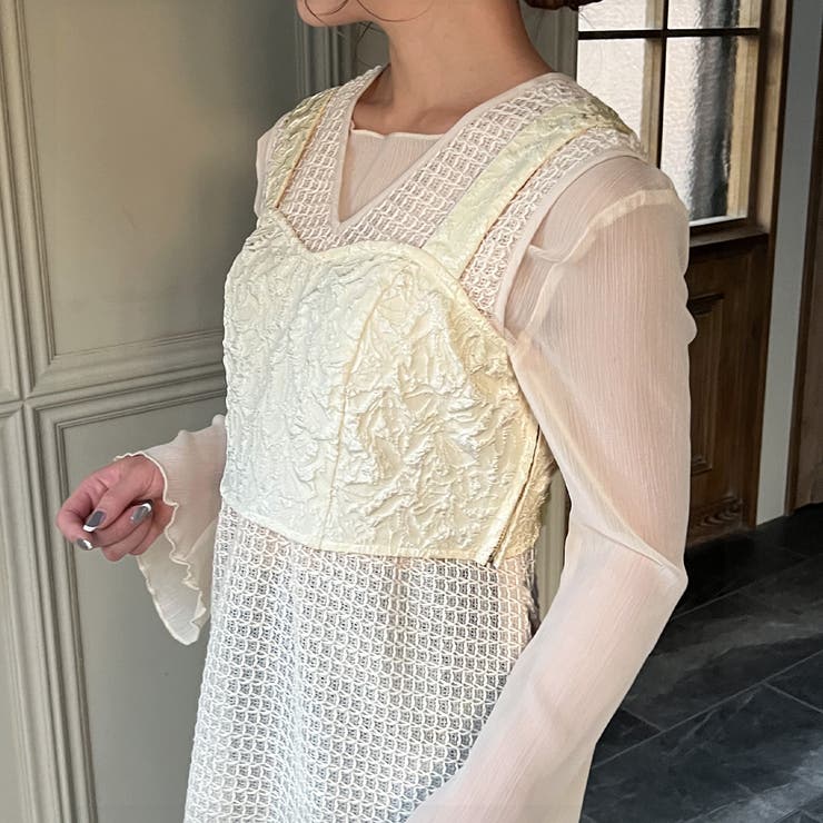 ジャガードビスチェベスト[品番：AMTW0009264]｜JUNOAH（ジュノア ）の