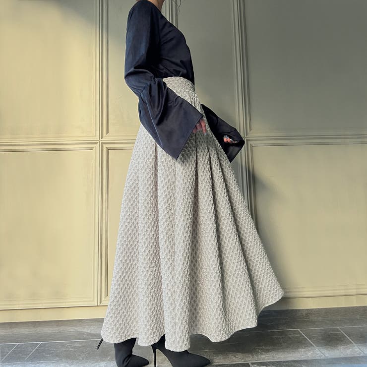 チェックジャガードタックスカート[品番：AMTW0009486]｜JUNOAH