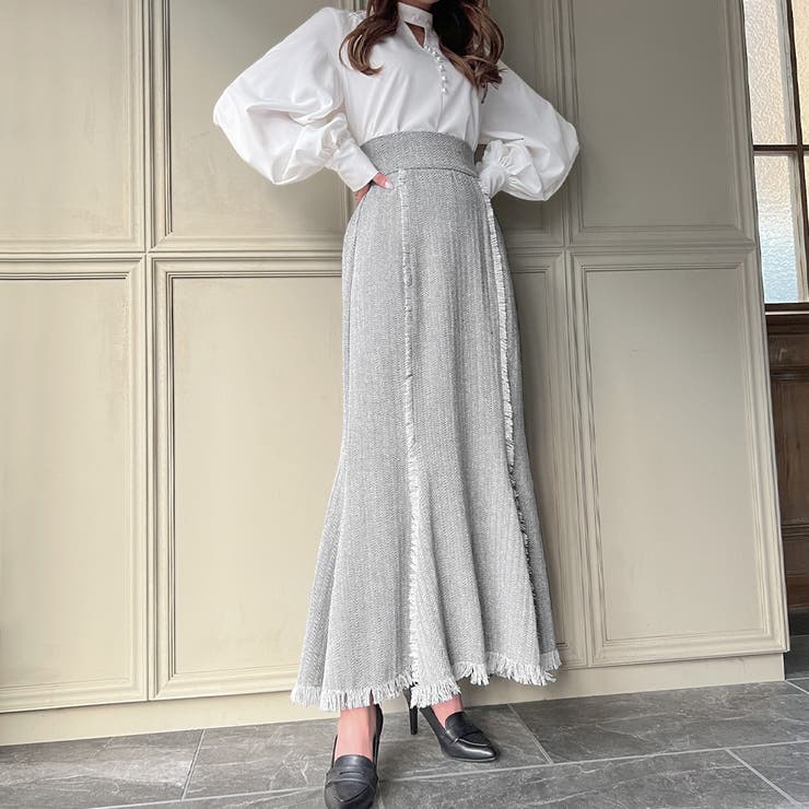 【超特価‼️】MSGM エムエスジーエム バンブー柄フリンジスカート 40 超特価‼️】MSGM エムエスジーエム バンブー柄フリンジスカート 40