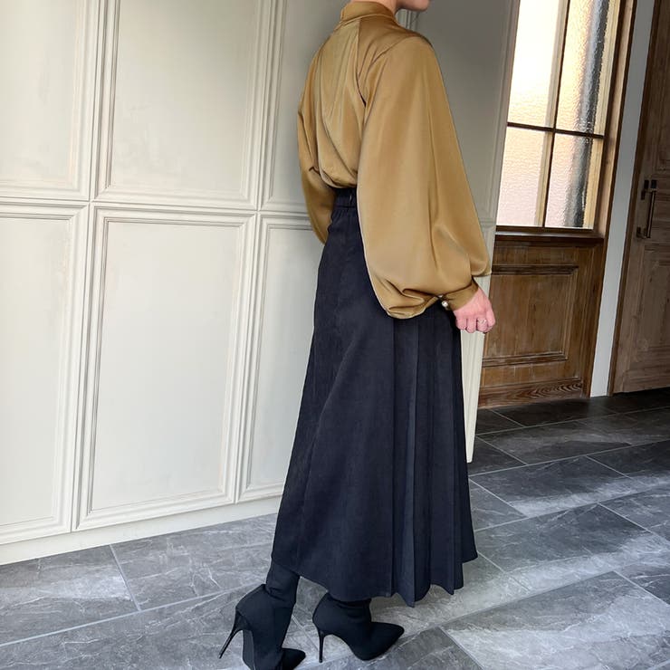 パール釦ウエーブタックブラウス | JUNOAH | 詳細画像14 