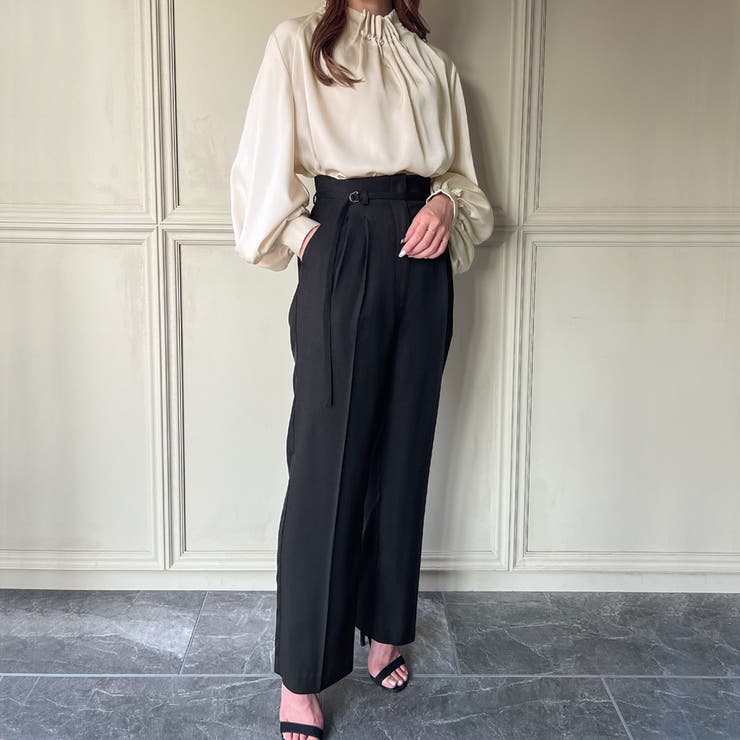 パール釦ウエーブタックブラウス | JUNOAH | 詳細画像6 