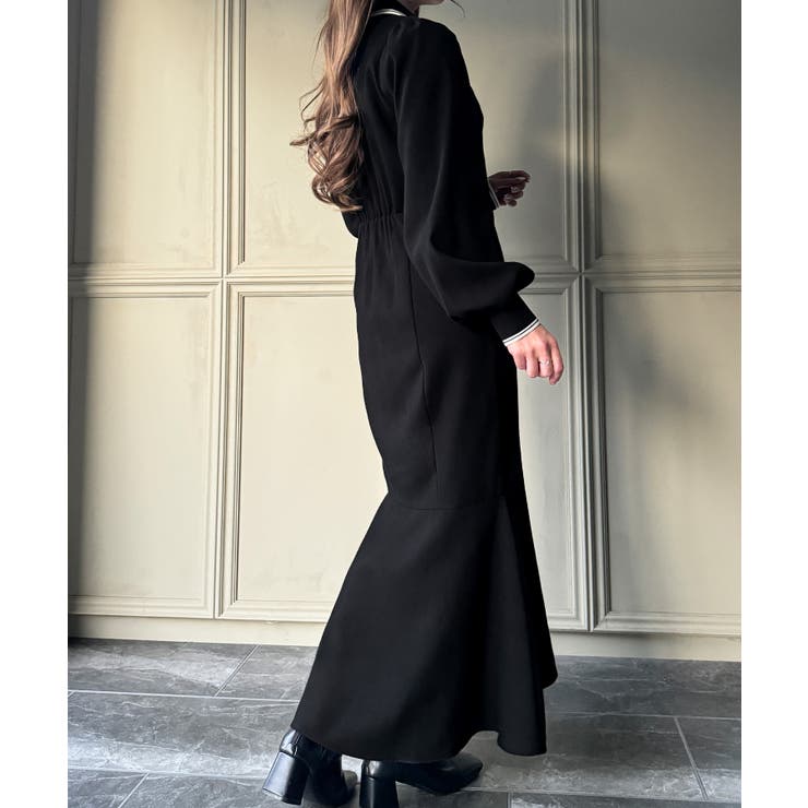 ピーチスキンポロシャツマーメイドワンピース | JUNOAH | 詳細画像10 