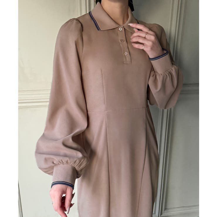 ピーチスキンポロシャツマーメイドワンピース | JUNOAH | 詳細画像12 