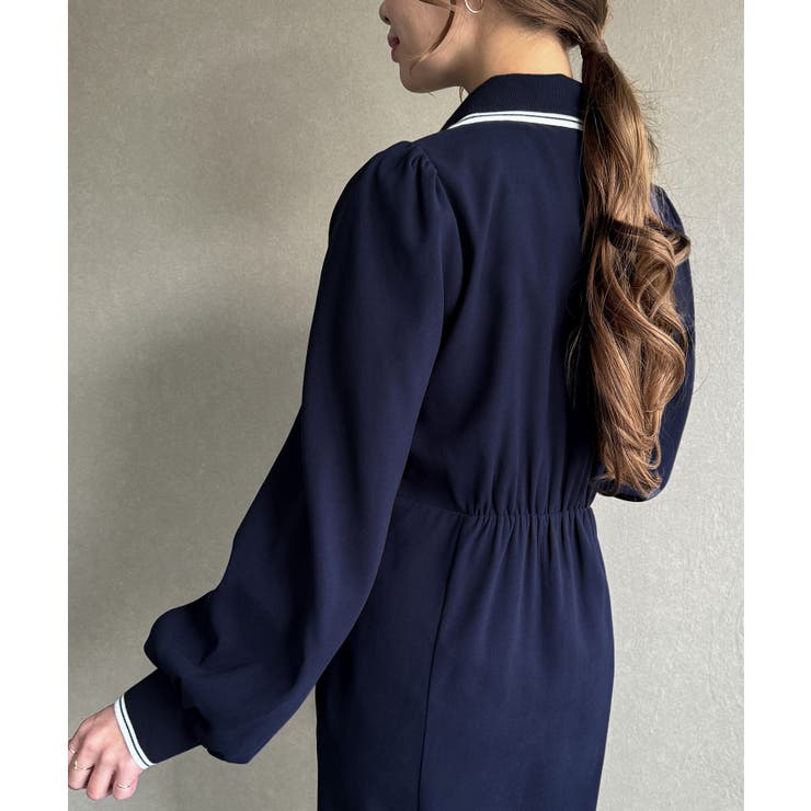 ピーチスキンポロシャツマーメイドワンピース | JUNOAH | 詳細画像5 