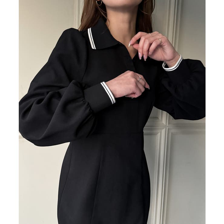 ピーチスキンポロシャツマーメイドワンピース | JUNOAH | 詳細画像6 