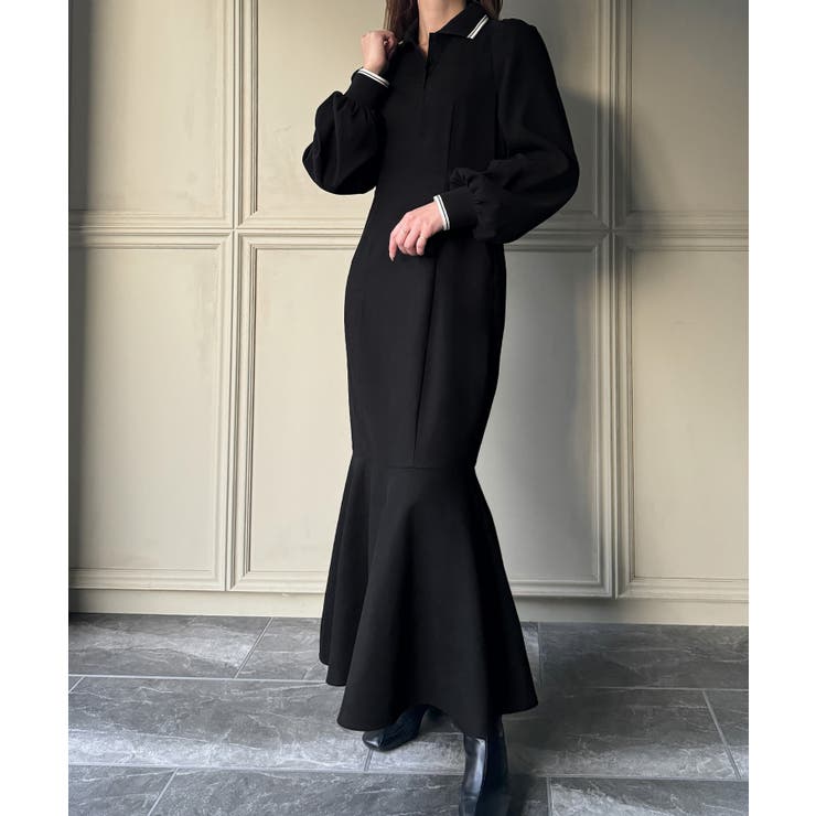 ピーチスキンポロシャツマーメイドワンピース[品番：AMTW0011449