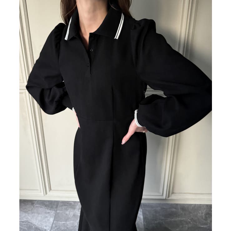 ピーチスキンポロシャツマーメイドワンピース | JUNOAH | 詳細画像9 