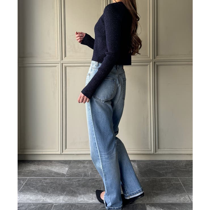 ラウンドネックラメニットカーディガン | JUNOAH | 詳細画像7 