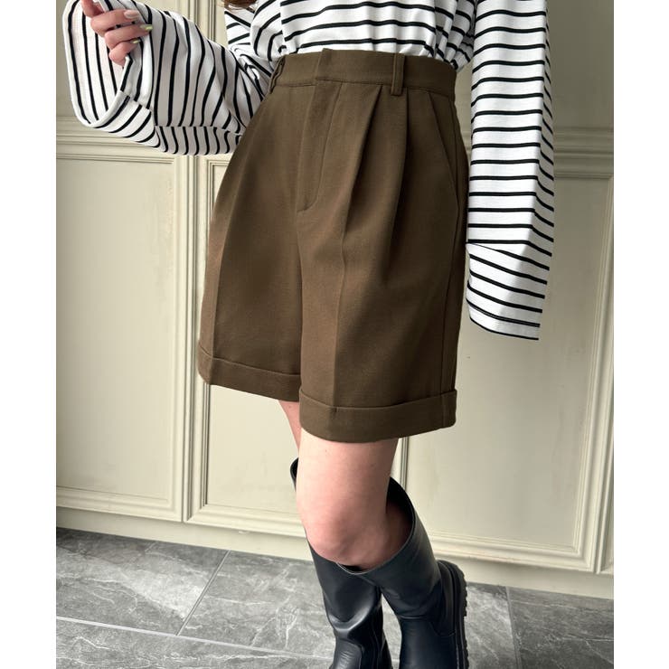 ツータックウォームショートパンツ | JUNOAH | 詳細画像7 