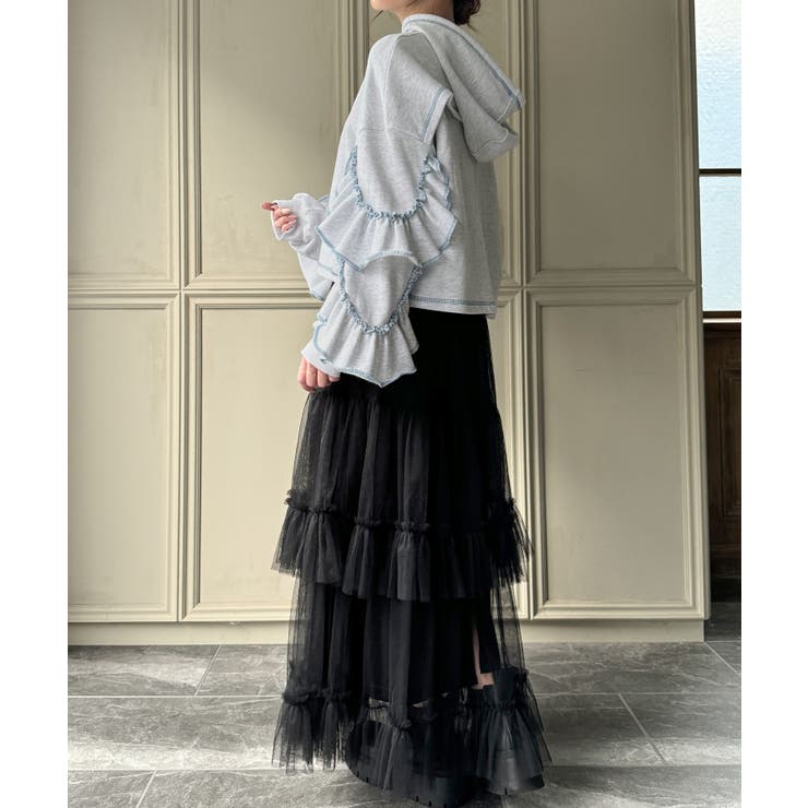 袖フリルパーカー | JUNOAH | 詳細画像9 