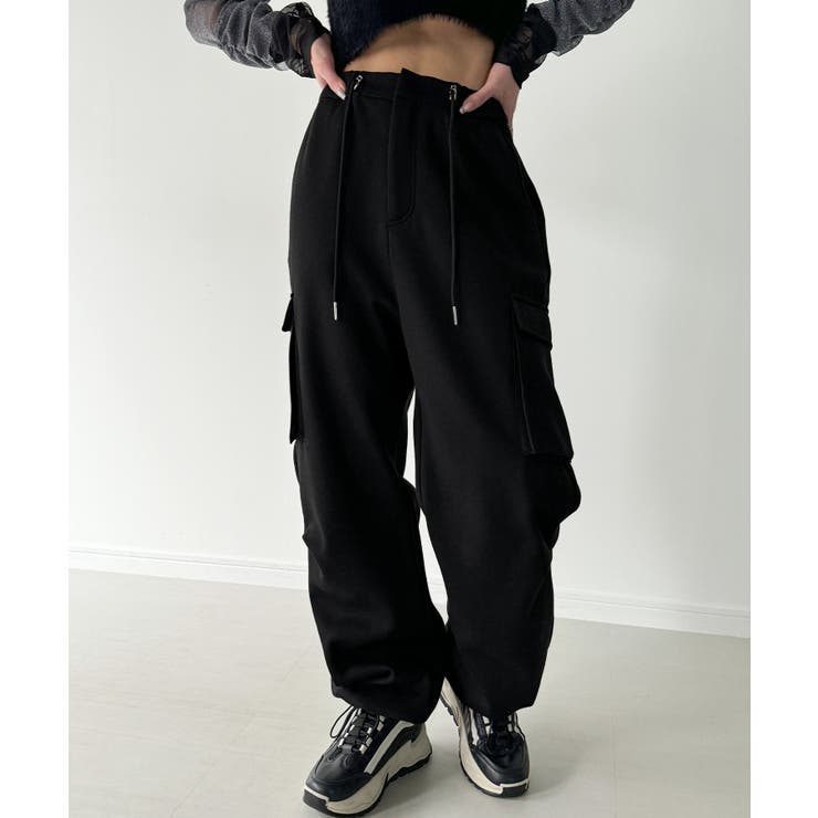 ドロスト裏起毛スウェットカーゴパンツ[品番：AMTW0011747]｜JUNOAH