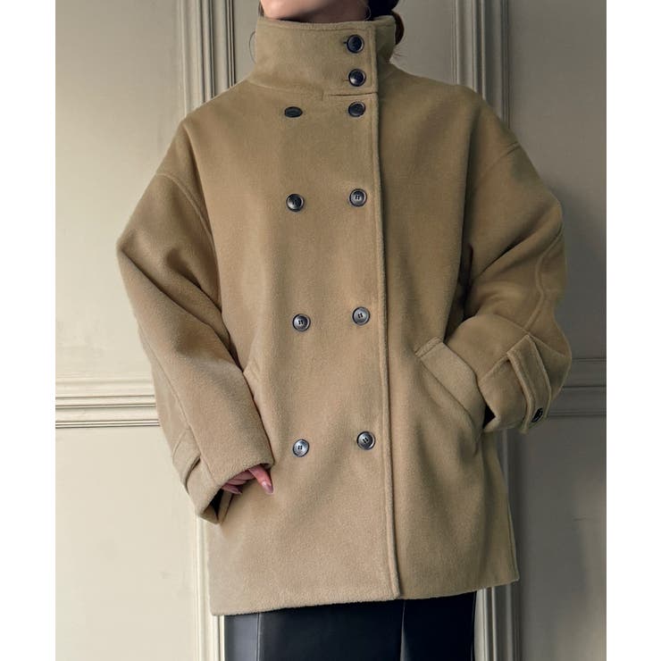 スタンドカラーミドルコート | JUNOAH | 詳細画像17 