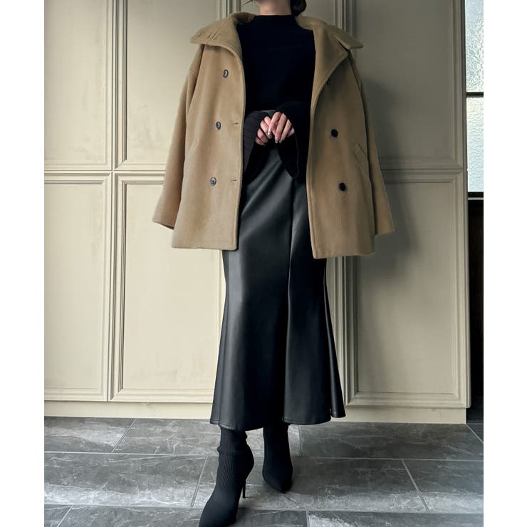 スタンドカラーミドルコート | JUNOAH | 詳細画像19 