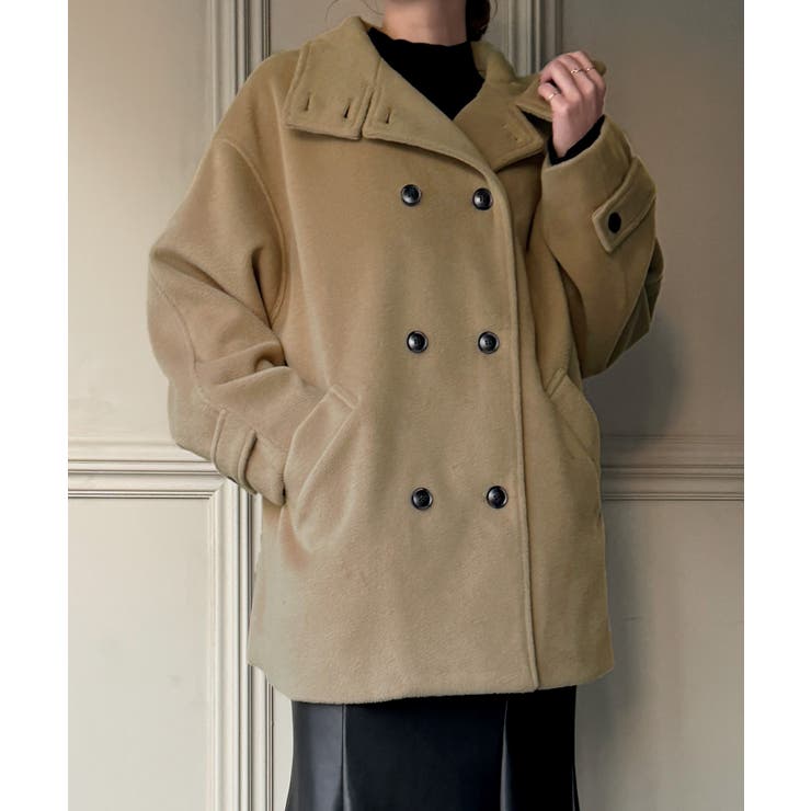 スタンドカラーミドルコート | JUNOAH | 詳細画像20 