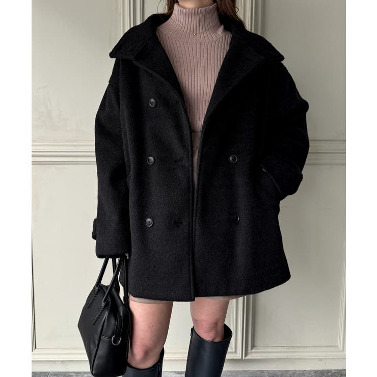 スタンドカラーミドルコート | JUNOAH | 詳細画像7 