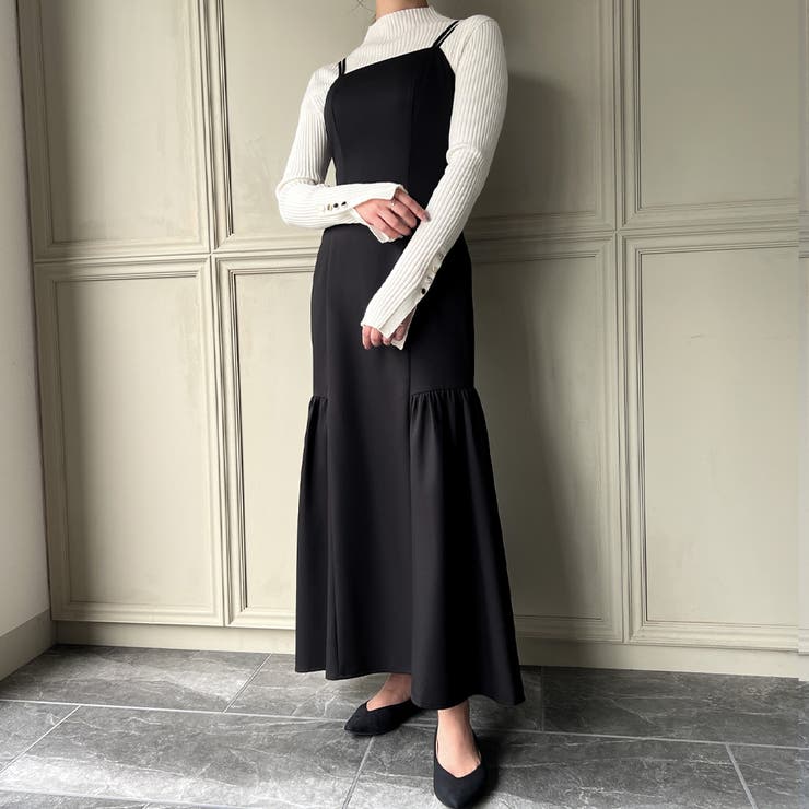 エムミーエメ　ダブルストラップスリットワンピース M me eme／Double strap slit onepiece(eme10710) | All Item