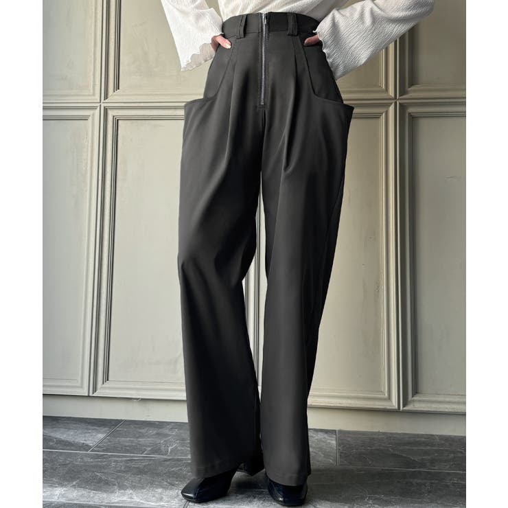 ビッグポケットデザインフロントジップパンツ[品番：AMTW0011909