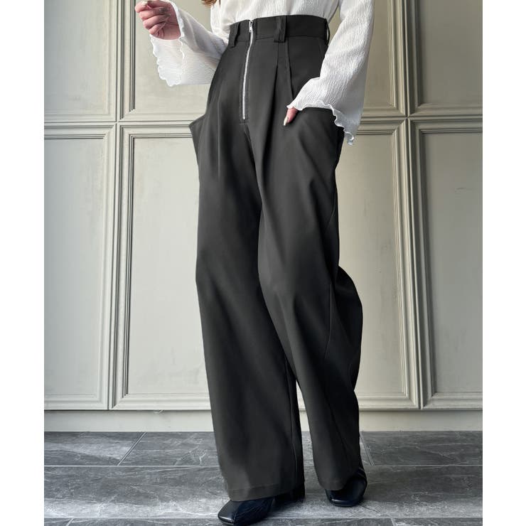 ビッグポケットデザインフロントジップパンツ[品番：AMTW0011909