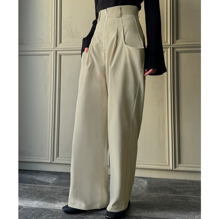 ビッグポケットデザインフロントジップパンツ[品番：AMTW0011909