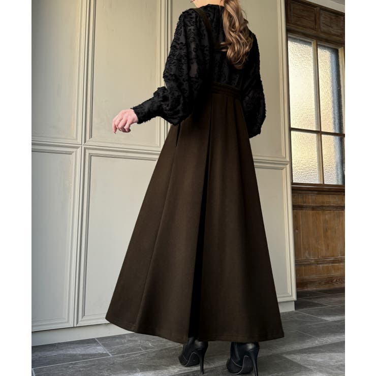 フロントハーフジップジャンパースカート[品番：AMTW0011799]｜JUNOAH