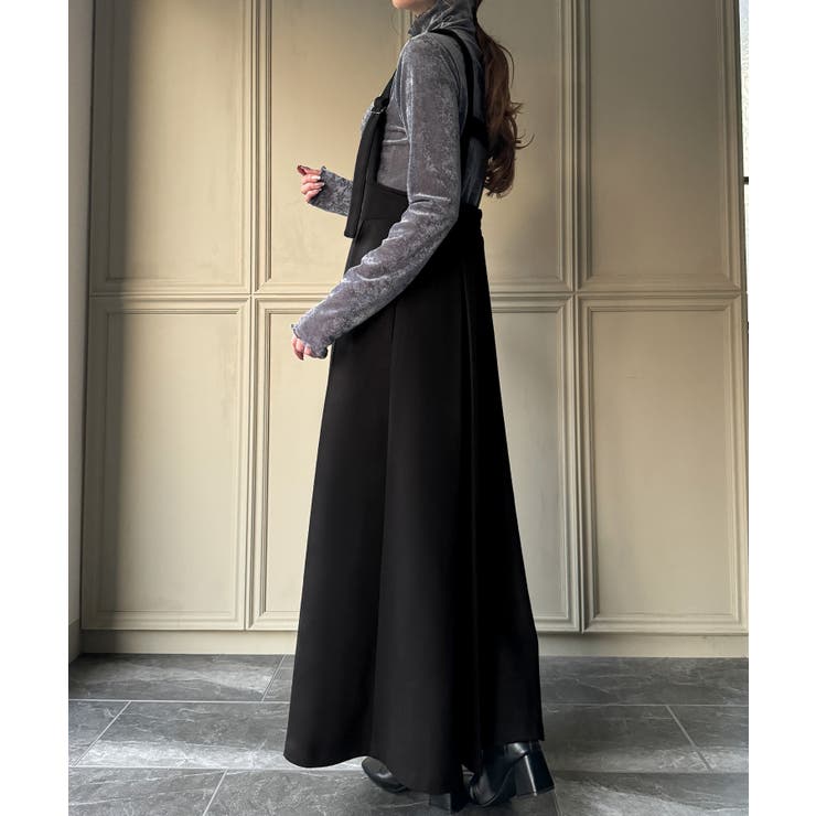 フロントハーフジップジャンパースカート[品番：AMTW0011799]｜JUNOAH