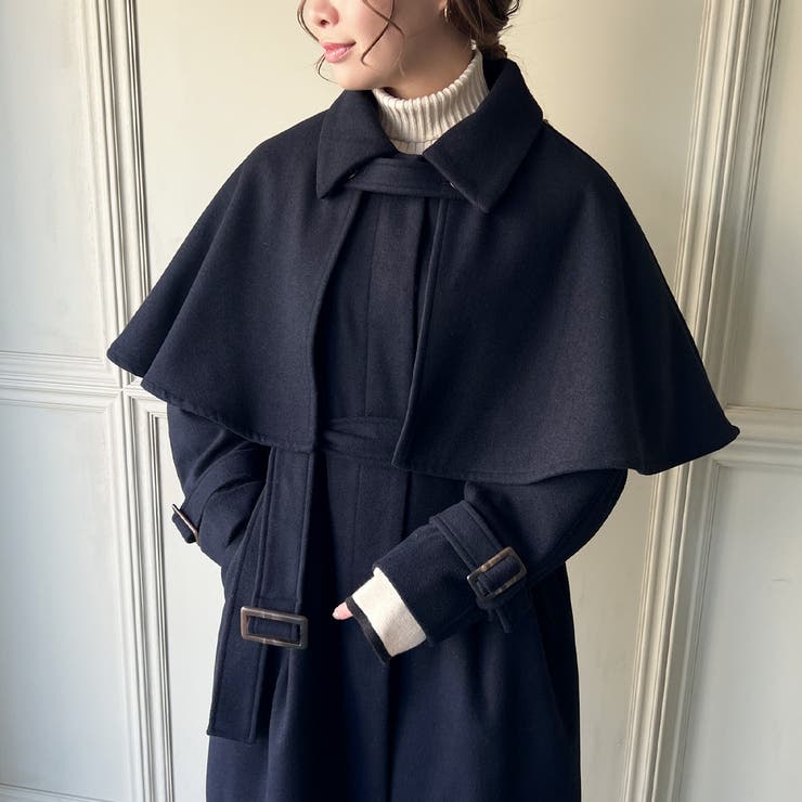 OHGA♡ケープコート超美品♡ ケープ ケープコート レディースケープコート ケープポンチョ