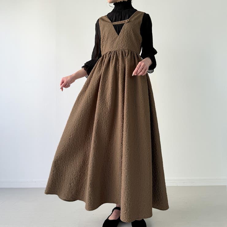 2wayふくれジャガードジャンバースカート | JUNOAH | 詳細画像11 