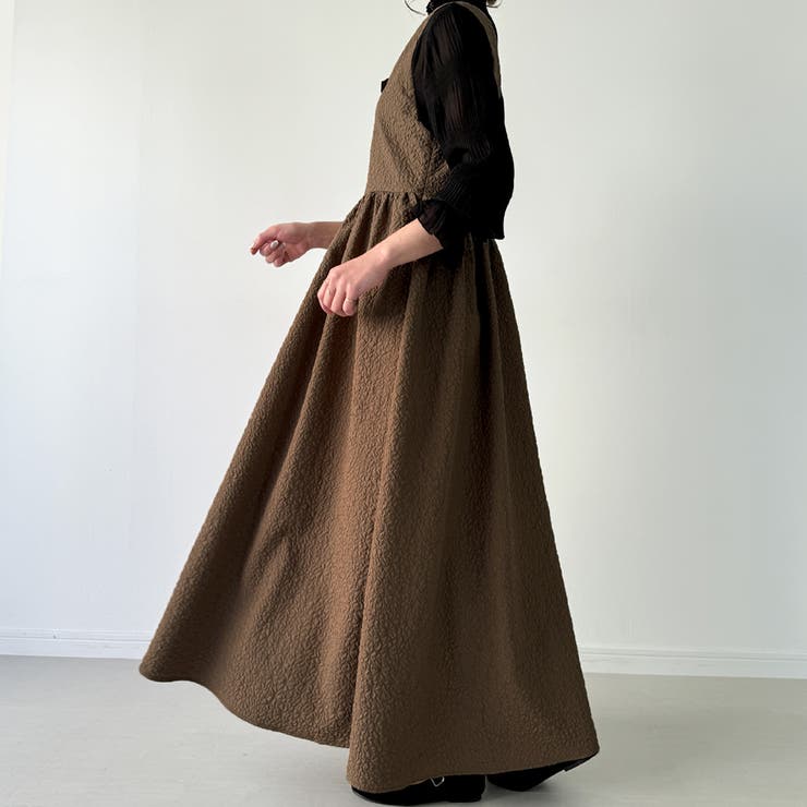 2wayふくれジャガードジャンバースカート | JUNOAH | 詳細画像12 