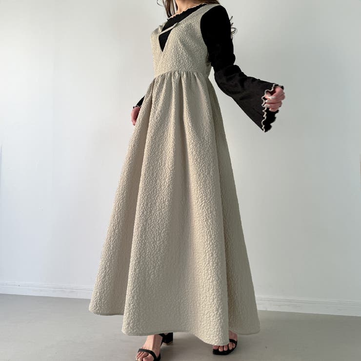 2wayふくれジャガードジャンバースカート | JUNOAH | 詳細画像19 