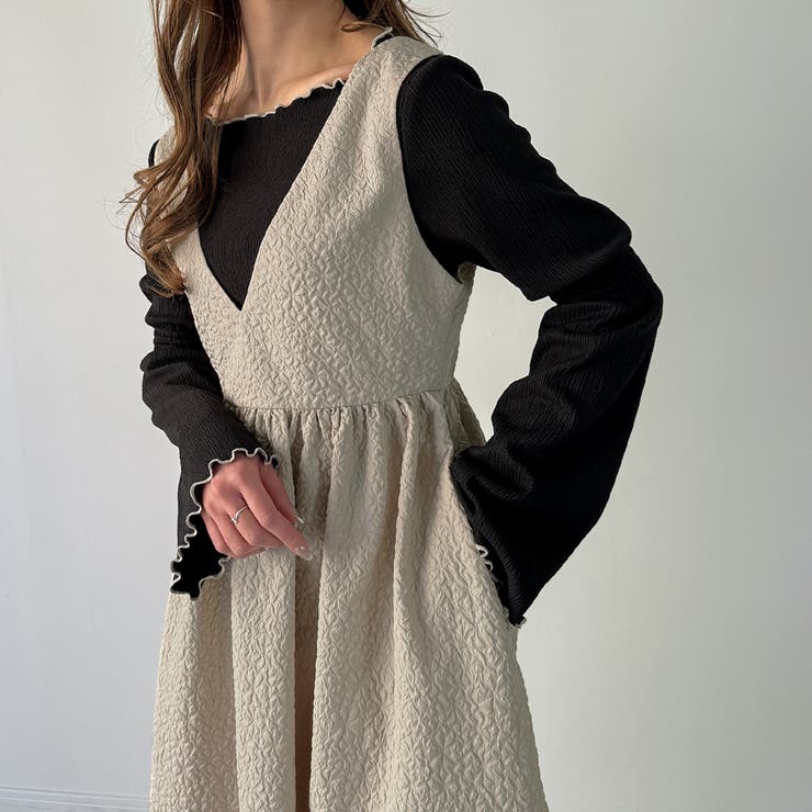 2wayふくれジャガードジャンバースカート | JUNOAH | 詳細画像20 