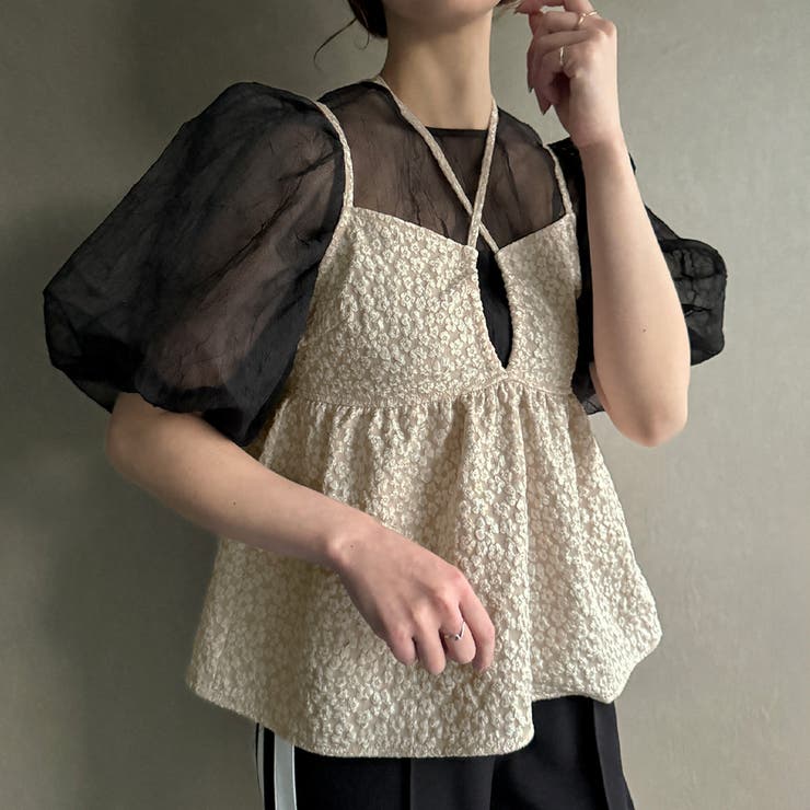 小花柄キャミソール& ロングパンツ Diosfront｜レースドッキング小花柄キャミソール | Rakuten