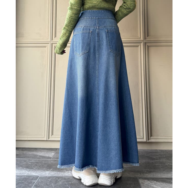 アシメデザインデニムマーメイドスカート[品番：AMTW0012035]｜JUNOAH