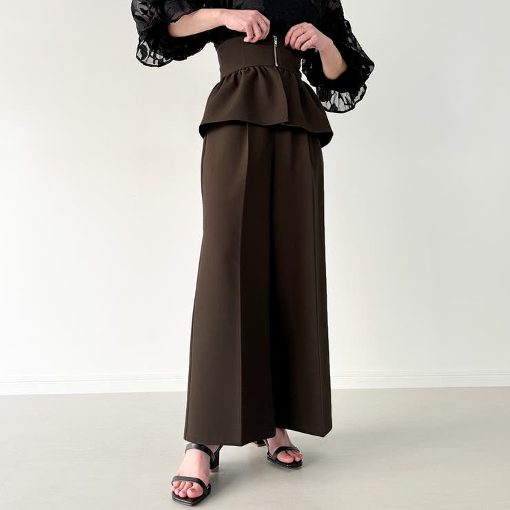 【美品】ADOREアドーア　タック入りワイドパンツ 美品】ADOREアドーア タック入りワイドパンツ ADORE(アドーア)の