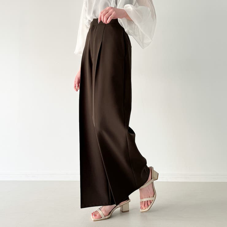 コルセット付きタックワイドパンツ | JUNOAH | 詳細画像22 