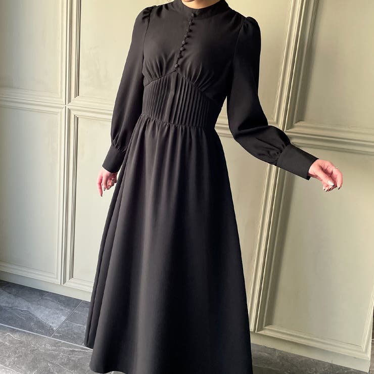 くるみボタンコルセットワンピース[品番：AMTW0003107]｜JUNOAH