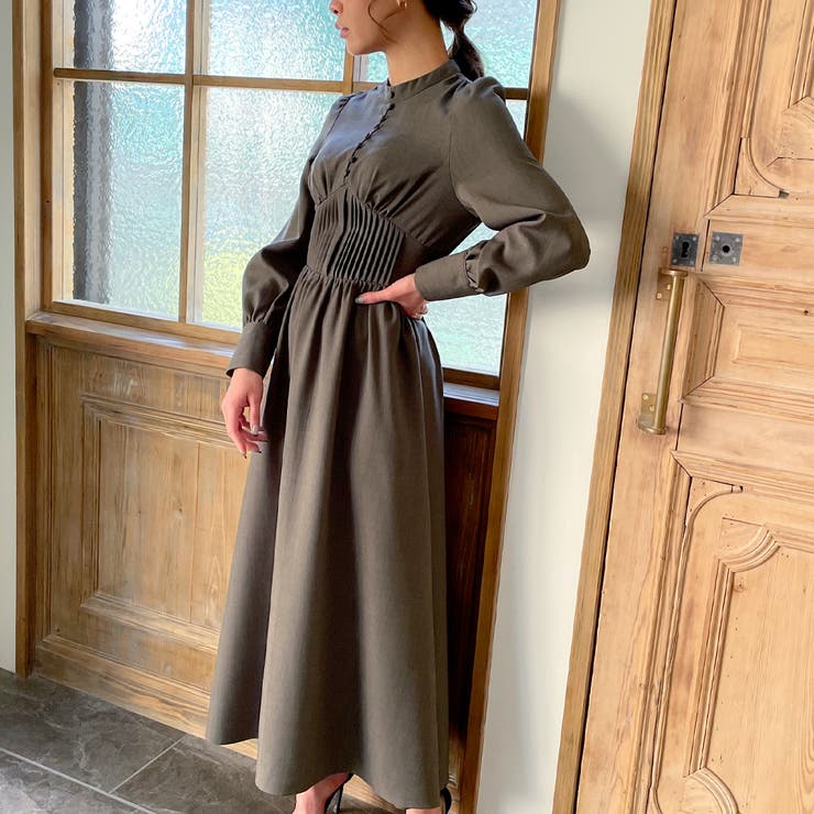 サラマリカ　くるみボタン　ワンピース くるみボタンコルセットワンピース[品番：AMTW0003107]｜JUNOAH