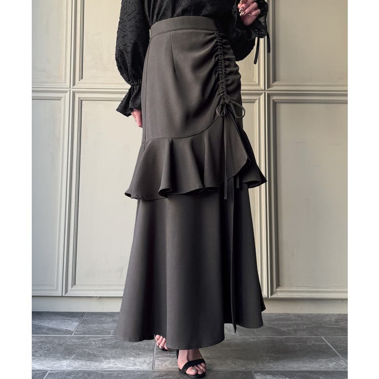 フリルスリットドロストマーメイドスカート | JUNOAH | 詳細画像11 