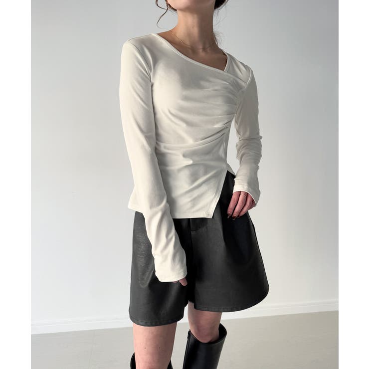 アシメネックドレープカットソー | JUNOAH | 詳細画像12 