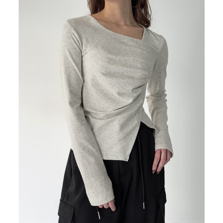 アシメネックドレープカットソー | JUNOAH | 詳細画像8 