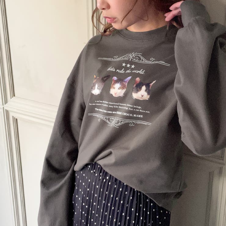 JW ANDERSON 猫プリント 長袖トップス JW ANDERSON 猫プリント 長袖トップス