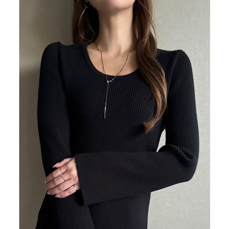 2wayネックリブニット | JUNOAH | 詳細画像1 