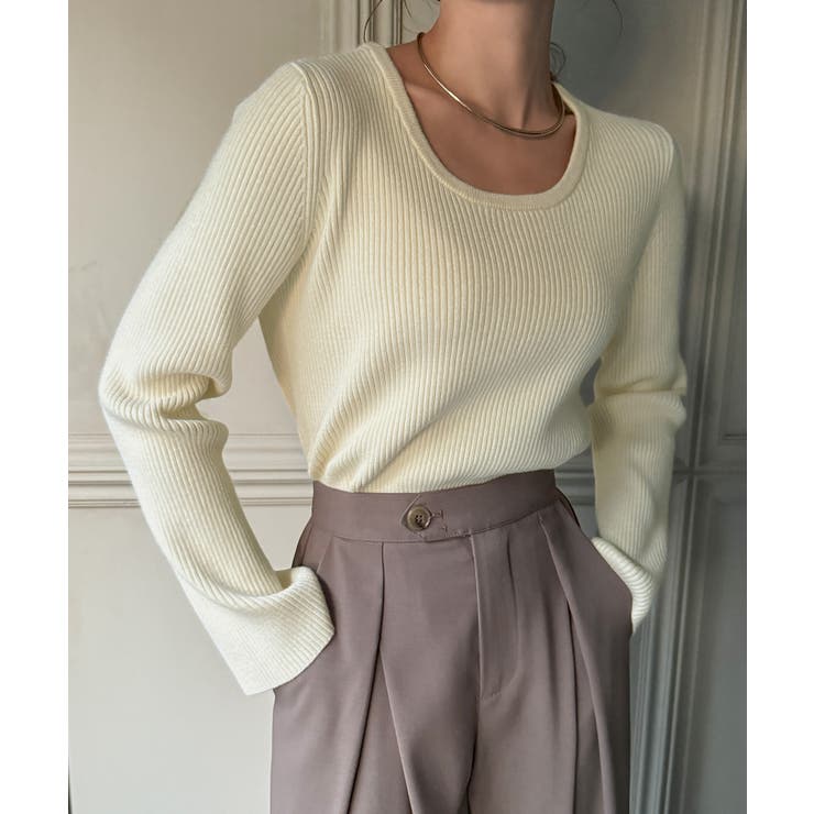 2wayネックリブニット | JUNOAH | 詳細画像9 