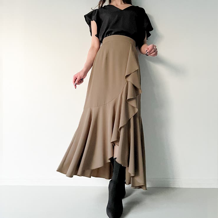 フリルフレアスカート[品番：AMTW0009000]｜JUNOAH（ジュノア ）の