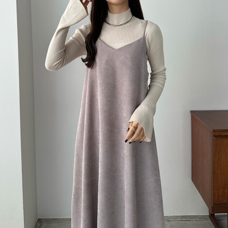 【美品】apolina コーデュロイ ワンピース nofl】コーデュロイ小花柄ワンピース 644209750 | ナチュラル服