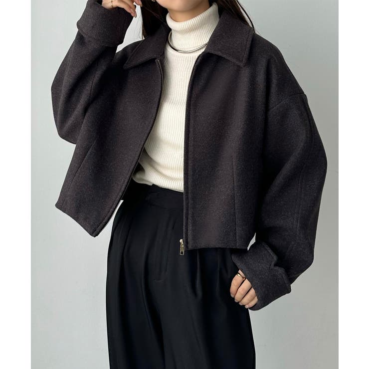 callautia ステンカラーショートアウター | JUNOAH | 詳細画像13 