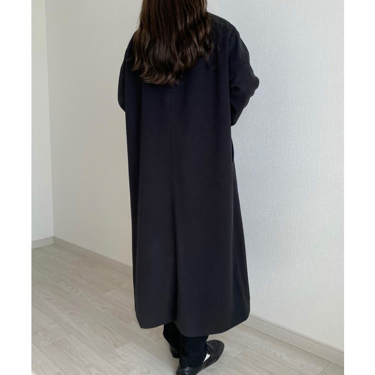callautia 千鳥チェックスタンドカラーロングコート[品番