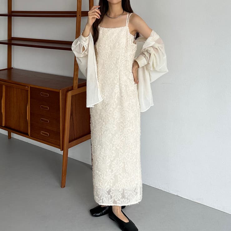 ワンピース Maaa0mmm Heather（ヘザー）の「ジャガードキャミワンピース 193454