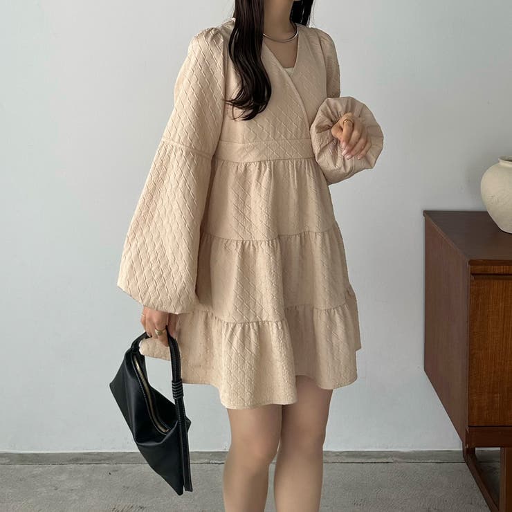 callautia バルーンスリーブジャガードトップス | JUNOAH | 詳細画像10 