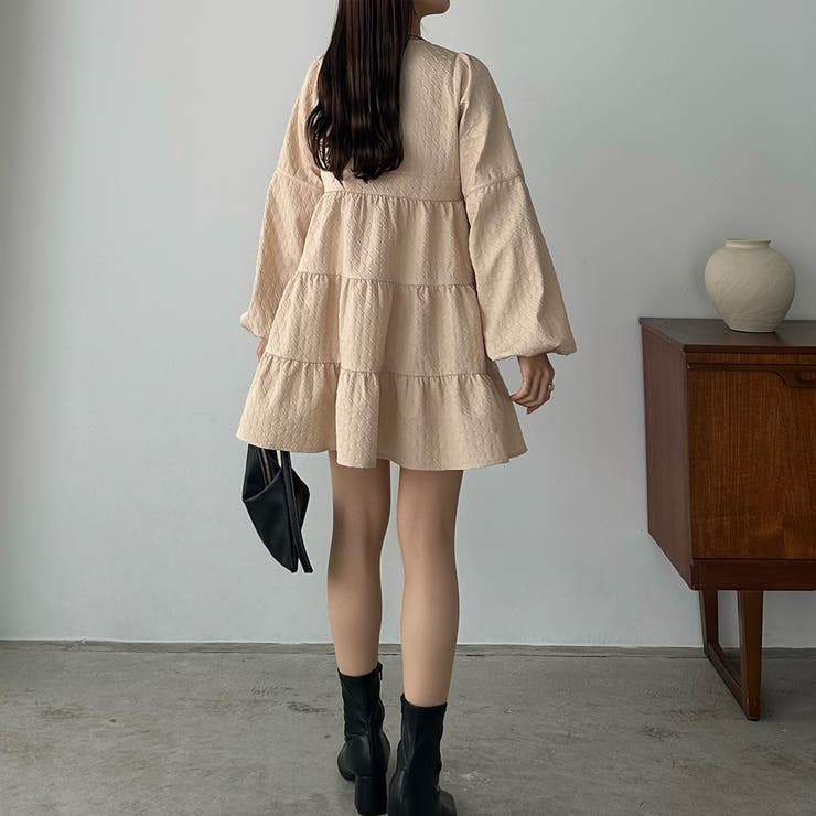 callautia バルーンスリーブジャガードトップス | JUNOAH | 詳細画像12 